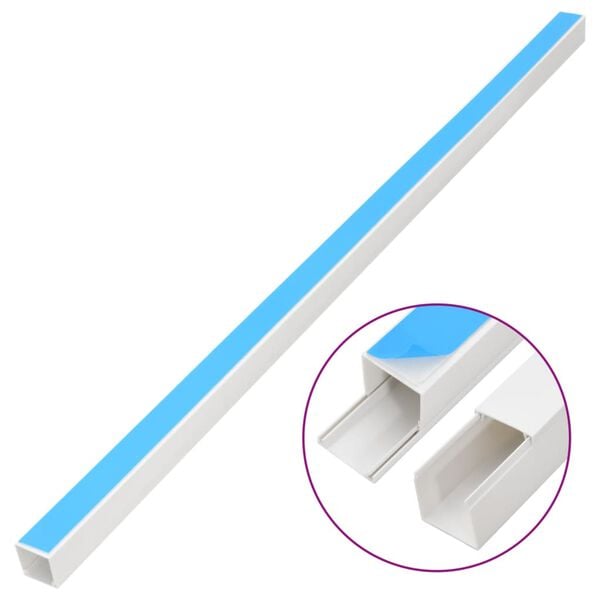 vidaXL Cable Trunking Self-Adhesive 1.6"x1" 32.8' PVC