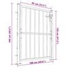 vidaXL Garden Gate 39.4" x 47.2" Stainless Steel