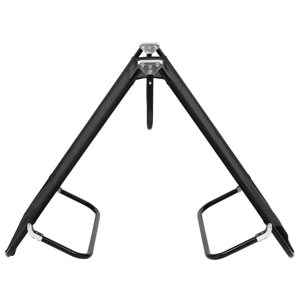 vidaXL Sun Lounger Black Powder-coated steel, 600D polyester with PE coating