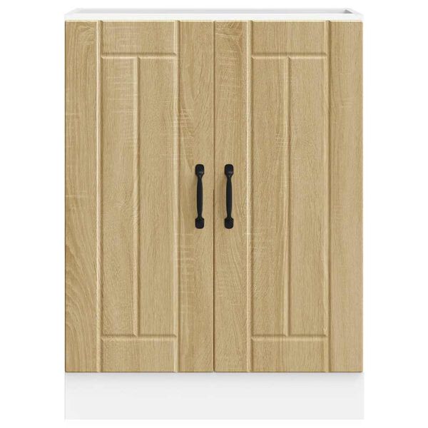 vidaXL Sink Base Cabinet Sonoma oak Engineered wood Standard