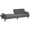 vidaXL Sofa Bed Dark Grey Velvet, Plywood, Foam Large