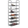 vidaXL Shoe Rack Black Metal Large Minimalistic Shoe Rack