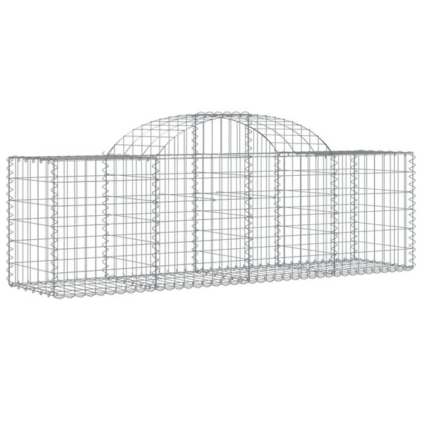 vidaXL Gabion Basket Set of 11 Silver Galvanized iron 78.7x19.7x31.5 in