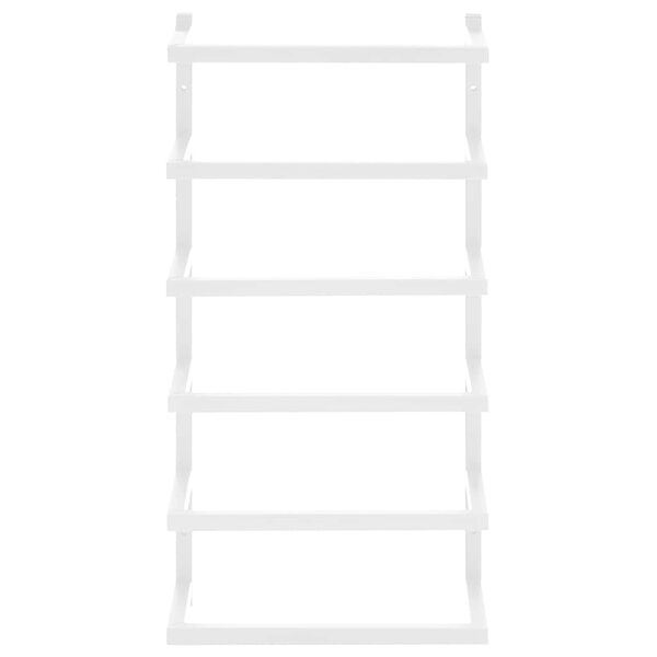 vidaXL Towel Rack White Steel Towel Rack Rectangular Modern