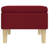vidaXL Stool Wine Red Fabric (100% polyester), rubber wood