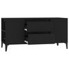 vidaXL TV Cabinet Black Engineered wood Medium TV Cabinet Rectangular