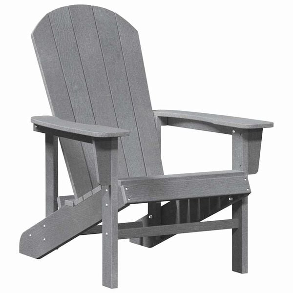 vidaXL Adirondack Chair Light Grey 32.28 x 29.13 x 36.22 in HDPE