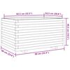 vidaXL Garden Planter White Solid Pine Wood 35.4x23.6x19.5 in