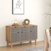 vidaXL Sideboard Brown and grey Solid pine wood, engineered wood Medium