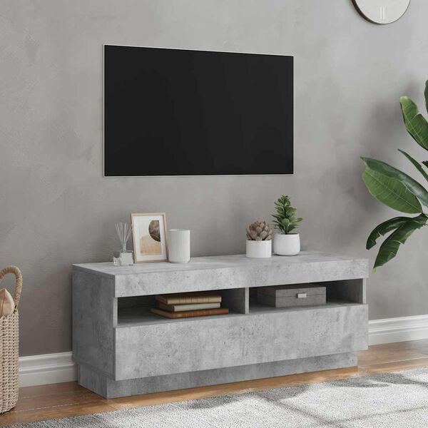 vidaXL TV Cabinet Concrete grey Engineered wood Medium TV Cabinet
