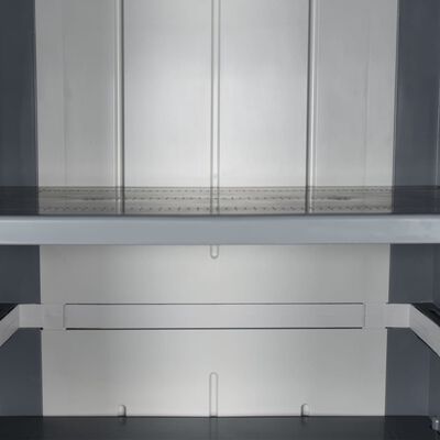 vidaXL Garden Storage Cabinet Gray 25.6"x17.7"x67.7" PP Rattan