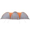 vidaXL Family Tent Dome 8-Person Grey and Orange Waterproof
