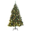 vidaXL Artificial Hinged Christmas Tree 300 LEDs & Ball Set 70.9"