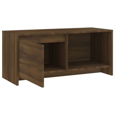 vidaXL TV Cabinet Brown Oak 35.4"x13.8"x15.7" Engineered Wood