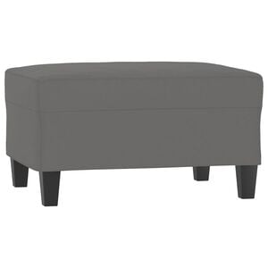 vidaXL Footstool Dark grey Microfiber fabric 27.6x21.7x16.1 in Durable