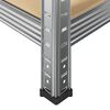 vidaXL 5-Layer Heavy-duty Shelves 4 pcs Silver Steel&Engineered Wood