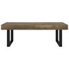 vidaXL Coffee Table Dark Brown and Black 47.2x23.6x15.7" MDF and Iron