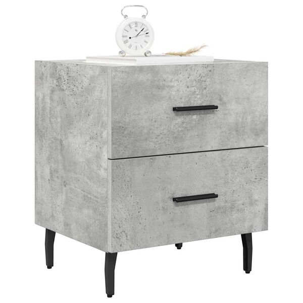 vidaXL Bedside Cabinet Set of 2 Concrete Grey