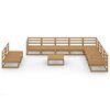 vidaXL Garden Lounge Set Honey brown Solid pine wood Medium Modular