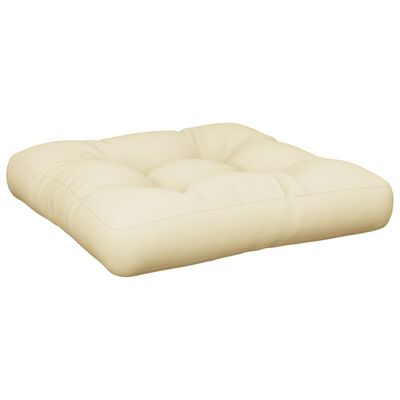 vidaXL Pallet Sofa Cushion Cream 23.6"x23.6"x3.9"