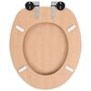 vidaXL WC Toilet Seats 2 pcs with Soft Close Lids MDF Bamboo Design (2x143926)