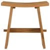 vidaXL Bathroom Stool Brown 19.69 x 11.61 x 19.88 in Solid Teak Wood