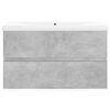 vidaXL Sink Cabinet With Basin Concrete Grey Engineered Wood, Ceramic