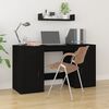 vidaXL Desk With Cabinet Black Engineered wood Medium Desk With Cabinet