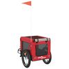 vidaXL Pet Bike Trailer Red and Black Oxford fabric, Iron, PVC Small