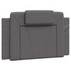 vidaXL Bed Grey Faux leather, plywood, foam, knitted fabric Twin