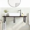 vidaXL Basin Shelf Wall Mounted Steel and Solid Wood Oak