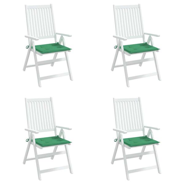 vidaXL Chair Cushion Set of 4 Green Oxford fabric (100% polyester)