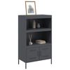 vidaXL Highboard Anthracite Steel 26.8 x 15.4 x 44.5 in Highboard
