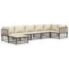 vidaXL Garden Lounge Set Dark Gray and Beige