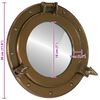 vidaXL&nbsp;Porthole Mirror&nbsp;Wall Hanging&nbsp;&Oslash;11.8"&nbsp;Aluminum and Glass