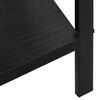 vidaXL Shelf Cabinet Black Engineered Wood, Steel Medium Shelf Cabinet