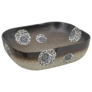 vidaXL Countertop Basin Multicolour Rectangular 18.9x14.8x5.3" Ceramic