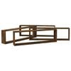 vidaXL Wall Cube Shelf Set of 4 Smoked Oak Engineered Wood Standard