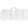 vidaXL Dog Kennel Silver 6.56 x 6.56 x 6.56 ft Galvanised steel