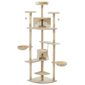 vidaXL Cat Tree Beige and White