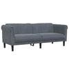 vidaXL Sofa Set Dark grey Velvet (100% polyester), plywood, solid wood