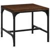 vidaXL Side Table Brown Oak Engineered wood, Steel 15.7x15.7 in