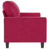 vidaXL 3-seater Sofa Wine red Velvet (100% polyester) 3-seater Modern