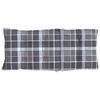 vidaXL Highback Chair Cushion Set of 2 Grey Check Pattern