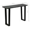 vidaXL Console Table Gray Solid Mindi Wood, Powder-Coated Steel Medium