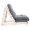 vidaXL Futon Sofa Bed White, Grey Solid Pine Wood, Polyester, Foam