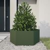 vidaXL Garden Planter Olive Green Steel Large Durable Garden Planter