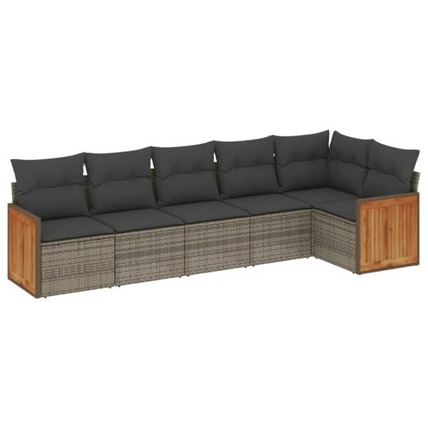 vidaXL Garden Sofa Set Grey