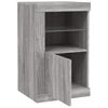 vidaXL Side Cabinet Gray Sonoma Engineered wood, Glass Medium
