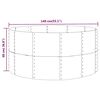 vidaXL Garden Raised Bed Anthracite Powder-coated steel 55.1 in diameter